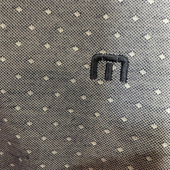 Travis Mathew Polo Shirt Mens XXLarge Blue polka dot Collared Cotton - Picture 3 of 10